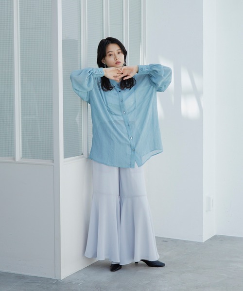 Happy John（ハッピージョン）の「ヨークシアーシャツ（シャツ/ブラウス・レディース・ブルー/ナチュラル・FREE）」の20枚目の写真