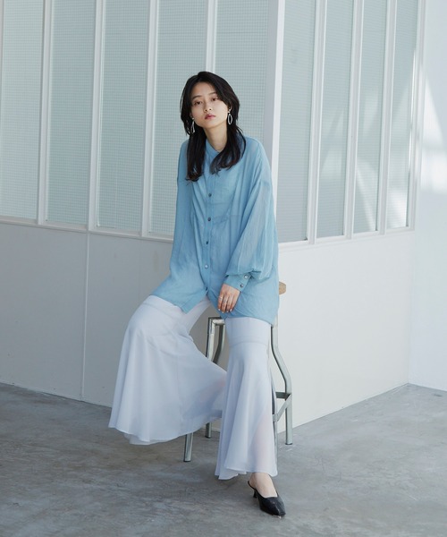 Happy John（ハッピージョン）の「ヨークシアーシャツ（シャツ/ブラウス・レディース・ブルー/ナチュラル・FREE）」の15枚目の写真