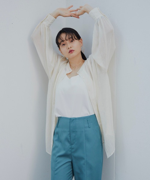 Happy John（ハッピージョン）の「ヨークシアーシャツ（シャツ/ブラウス・レディース・ブルー/ナチュラル・FREE）」の14枚目の写真