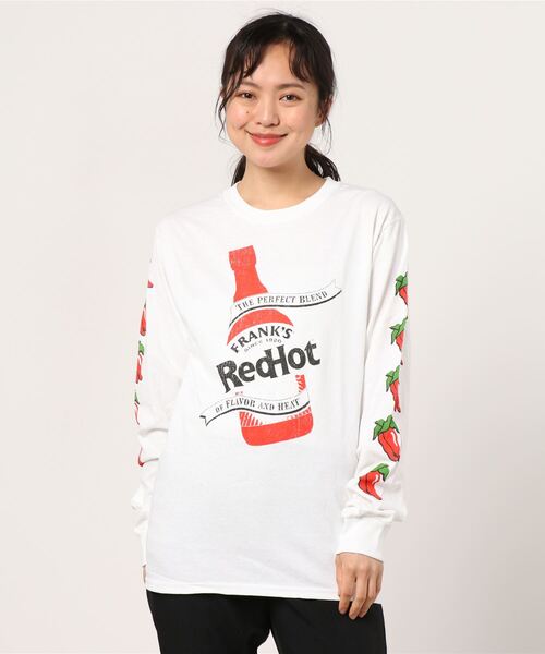GILDAN(ギルダン)の「【T18】【GILDAN/ギルダン】FRANK'S (RED HOT) LS TEE(Tシャツ/カットソー・レディース・ホワイト・SMALL/LARGE/MEDIUM)」の7枚目の写真