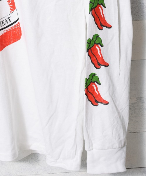 GILDAN(ギルダン)の「【T18】【GILDAN/ギルダン】FRANK'S (RED HOT) LS TEE(Tシャツ/カットソー・レディース・ホワイト・SMALL/LARGE/MEDIUM)」の5枚目の写真