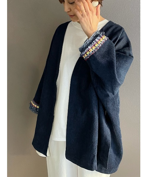 BEARDSLEY（ビアズリー）の「ワイドカットソー（Tシャツ/カットソー・レディース・ブラック/ホワイト・FREE）」の3枚目の写真