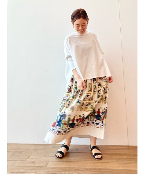 BEARDSLEY（ビアズリー）の「ワイドカットソー（Tシャツ/カットソー・レディース・ブラック/ホワイト・FREE）」の21枚目の写真