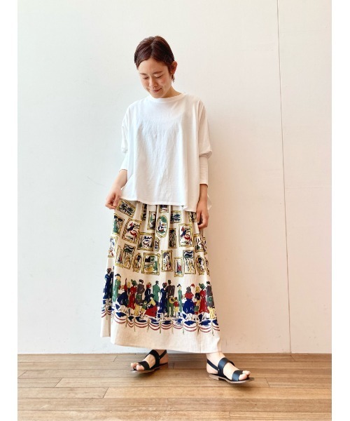 BEARDSLEY（ビアズリー）の「ワイドカットソー（Tシャツ/カットソー・レディース・ブラック/ホワイト・FREE）」の13枚目の写真