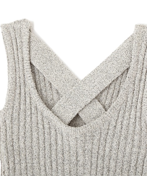 FREE'S MART（フリーズマート）の「◆ブークレバッククロスニットタンクトップ（ニット/セーター・レディース・ブラウン/ベージュ/ホワイト・FREE）」の14枚目の写真