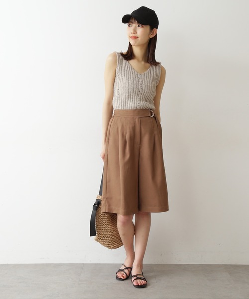 FREE'S MART（フリーズマート）の「◆ブークレバッククロスニットタンクトップ（ニット/セーター・レディース・ブラウン/ベージュ/ホワイト・FREE）」の15枚目の写真