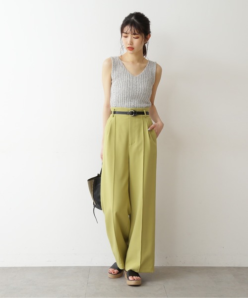 FREE'S MART（フリーズマート）の「◆ブークレバッククロスニットタンクトップ（ニット/セーター・レディース・ブラウン/ベージュ/ホワイト・FREE）」の19枚目の写真