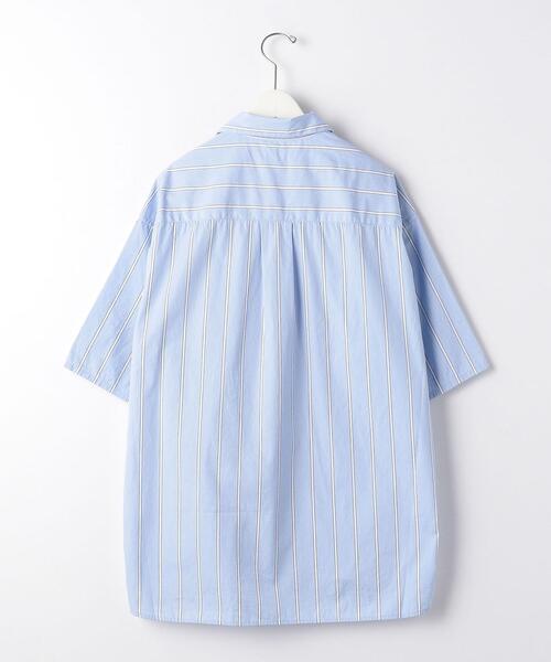 BRACTMENT（ブラクトメント）の「[ ブラクトメント ] BRACTMENT コンビ ルーズ オープンカラー 半袖 シャツ（シャツ/ブラウス・メンズ・ライトブルー/ホワイト・36/40/38）」の6枚目の写真