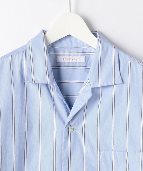 BRACTMENT（ブラクトメント）の「[ ブラクトメント ] BRACTMENT コンビ ルーズ オープンカラー 半袖 シャツ（シャツ/ブラウス・メンズ・ライトブルー/ホワイト・36/40/38）」の3枚目の写真