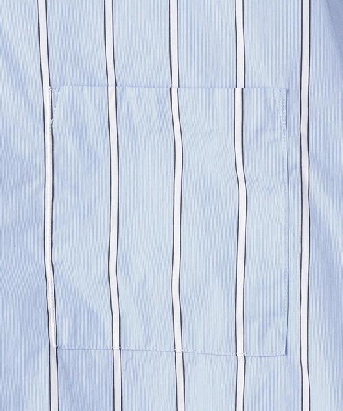 BRACTMENT（ブラクトメント）の「[ ブラクトメント ] BRACTMENT コンビ ルーズ オープンカラー 半袖 シャツ（シャツ/ブラウス・メンズ・ライトブルー/ホワイト・36/40/38）」の9枚目の写真
