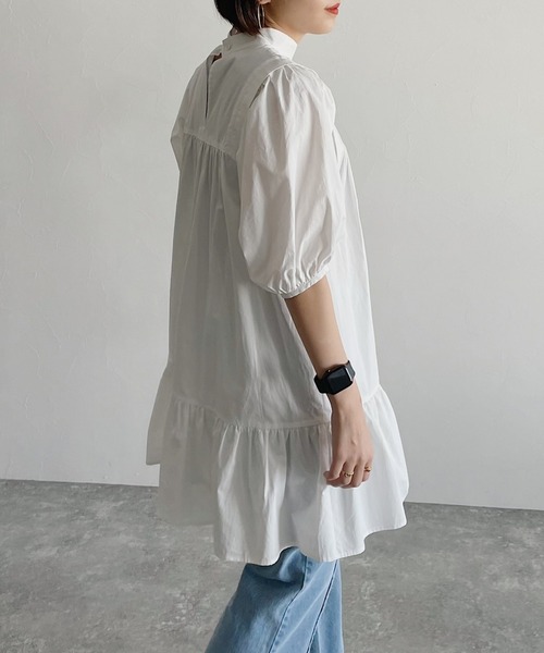 PAGEBOY（ページボーイ）の「コットンティアードミニワンピース（ワンピース・レディース・ブラック/パープル/オフホワイト・FREE）」の17枚目の写真