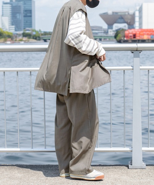 Perushu(ペルーシュ)の「【セットアップ着用可】ワイドストレートスラックス(スラックス・メンズ・グレー/モカ・MEDIUM/SMALL/LARGE)」の19枚目の写真