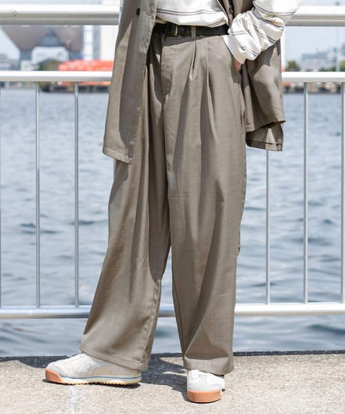 Perushu(ペルーシュ)の「【セットアップ着用可】ワイドストレートスラックス(スラックス・メンズ・グレー/モカ・MEDIUM/SMALL/LARGE)」の21枚目の写真