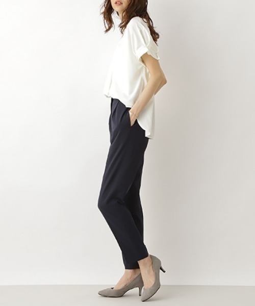 NATURAL BEAUTY BASIC（ナチュラルビューティーベーシック）の「ポリエステルツイルパンツ（その他パンツ・レディース・ネイビー/ダークベージュ/ブラック・マルチサイズ）」の6枚目の写真