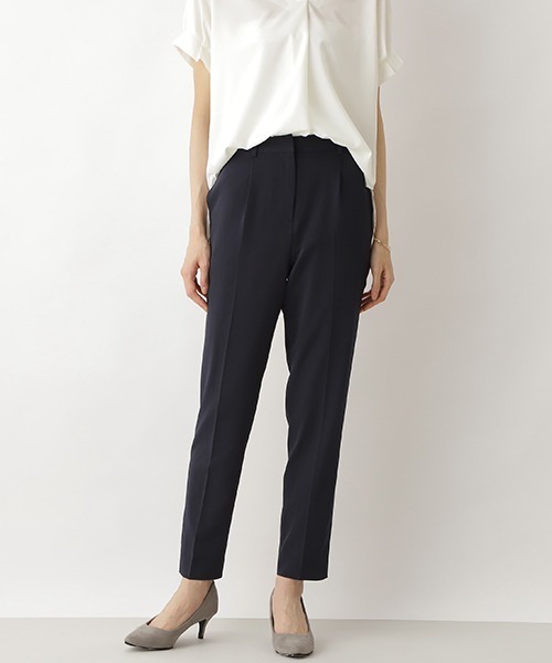 NATURAL BEAUTY BASIC（ナチュラルビューティーベーシック）の「ポリエステルツイルパンツ（その他パンツ・レディース・ネイビー/ダークベージュ/ブラック・マルチサイズ）」の14枚目の写真