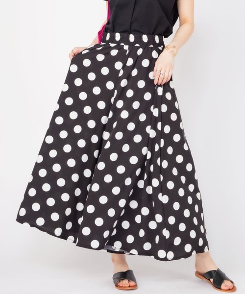 JETSET SOLO PLUS （ジェットセットソロプラス）の「【WEB別注】ドットワイドフレアパンツ（その他パンツ・レディース・ブラック・FREE）」の8枚目の写真