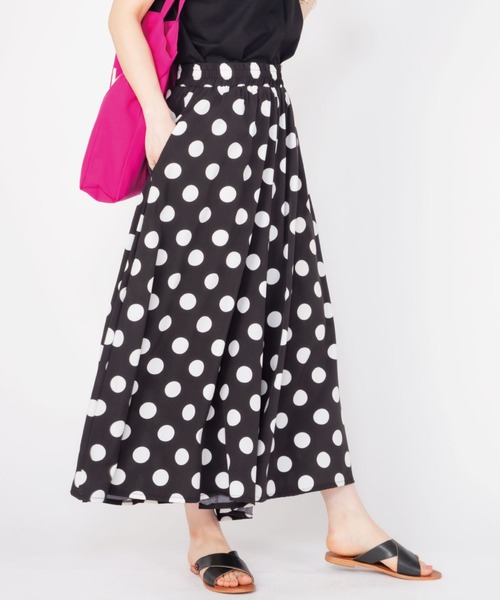 JETSET SOLO PLUS （ジェットセットソロプラス）の「【WEB別注】ドットワイドフレアパンツ（その他パンツ・レディース・ブラック・FREE）」の9枚目の写真