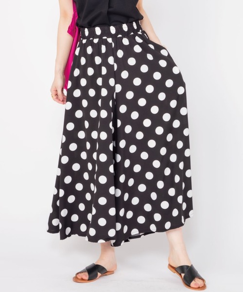 JETSET SOLO PLUS （ジェットセットソロプラス）の「【WEB別注】ドットワイドフレアパンツ（その他パンツ・レディース・ブラック・FREE）」の6枚目の写真
