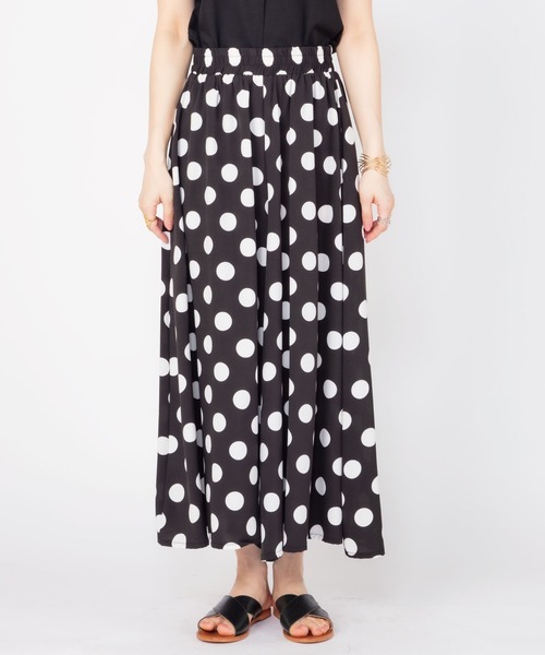 JETSET SOLO PLUS （ジェットセットソロプラス）の「【WEB別注】ドットワイドフレアパンツ（その他パンツ・レディース・ブラック・FREE）」の3枚目の写真