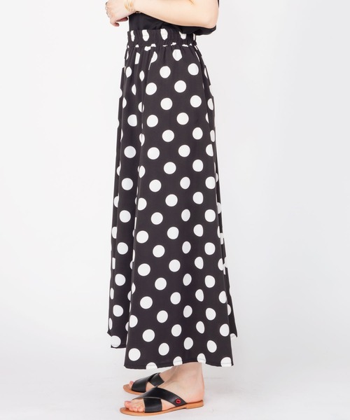 JETSET SOLO PLUS （ジェットセットソロプラス）の「【WEB別注】ドットワイドフレアパンツ（その他パンツ・レディース・ブラック・FREE）」の4枚目の写真