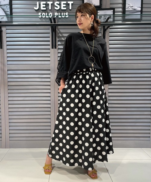 JETSET SOLO PLUS （ジェットセットソロプラス）の「【WEB別注】ドットワイドフレアパンツ（その他パンツ・レディース・ブラック・FREE）」の17枚目の写真