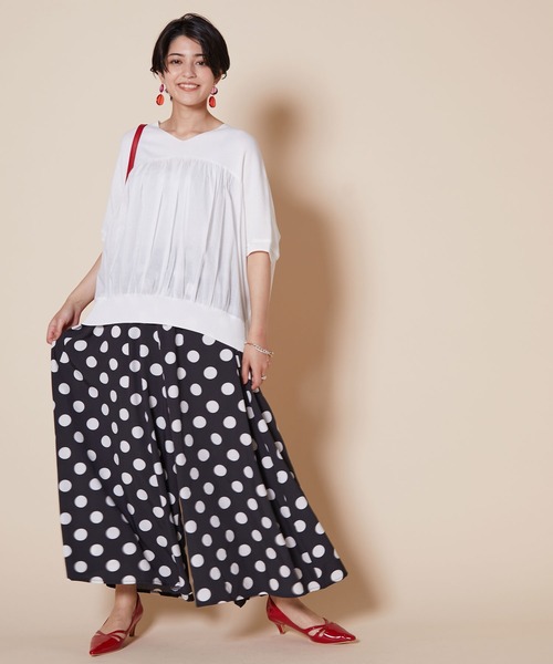 JETSET SOLO PLUS （ジェットセットソロプラス）の「【WEB別注】ドットワイドフレアパンツ（その他パンツ・レディース・ブラック・FREE）」の11枚目の写真