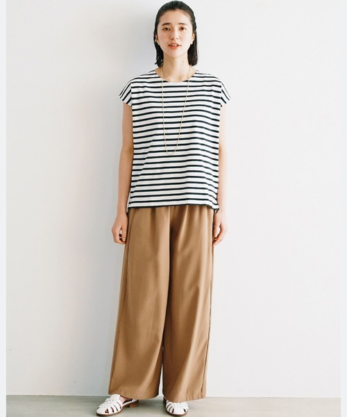 avecmoi（アヴェクモワ）の「【佐藤かなさんプロデュース】 アヴェクモワ　ドレープワイドパンツ〈ライトキャメル〉（その他パンツ・レディース・キャメル・LARGE/MEDIUM/X-LARGE/SMALL）」の12枚目の写真