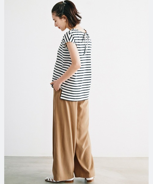 avecmoi（アヴェクモワ）の「【佐藤かなさんプロデュース】 アヴェクモワ　ドレープワイドパンツ〈ライトキャメル〉（その他パンツ・レディース・キャメル・LARGE/MEDIUM/X-LARGE/SMALL）」の14枚目の写真