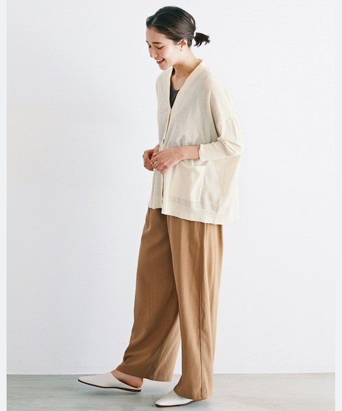 avecmoi（アヴェクモワ）の「【佐藤かなさんプロデュース】 アヴェクモワ　ドレープワイドパンツ〈ライトキャメル〉（その他パンツ・レディース・キャメル・LARGE/MEDIUM/X-LARGE/SMALL）」の17枚目の写真