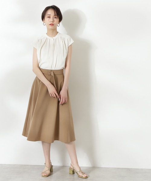 N.（N. Natural Beauty Basic）（エヌエヌナチュラルビューティーベーシック）の「前後２ＷＡＹスタンドカラーブラウス（シャツ/ブラウス・レディース・ホワイト/ネイビー/ピンク/ライトグリーン・MEDIUM）」の8枚目の写真