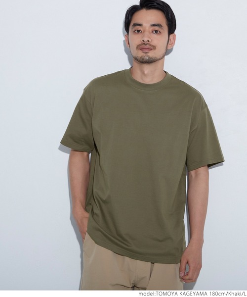 coca（coca）（コカ）の「シルキータッチメンズクルーネックTシャツ（Tシャツ/カットソー・メンズ・カーキ/ネイビー/ホワイト/ブラック・S/M/L/XL）」の6枚目の写真