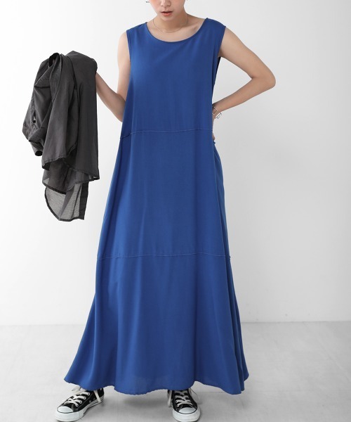 Bou Jeloud（ブージュルード）の「切り替えテントワンピース（ワンピース・レディース・ブラック/ベージュ/ブルー・38/TL）」の3枚目の写真