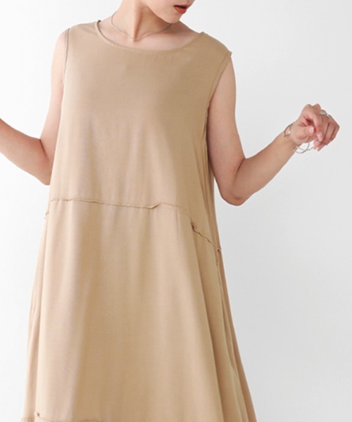 Bou Jeloud（ブージュルード）の「切り替えテントワンピース（ワンピース・レディース・ブラック/ベージュ/ブルー・38/TL）」の5枚目の写真
