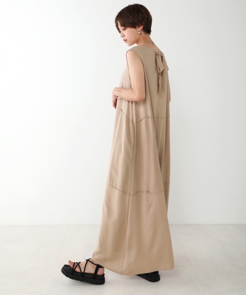 Bou Jeloud（ブージュルード）の「切り替えテントワンピース（ワンピース・レディース・ブラック/ベージュ/ブルー・38/TL）」の6枚目の写真