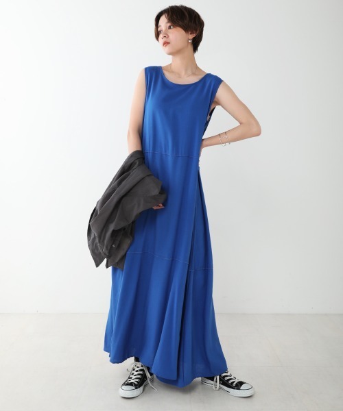 Bou Jeloud（ブージュルード）の「切り替えテントワンピース（ワンピース・レディース・ブラック/ベージュ/ブルー・38/TL）」の13枚目の写真