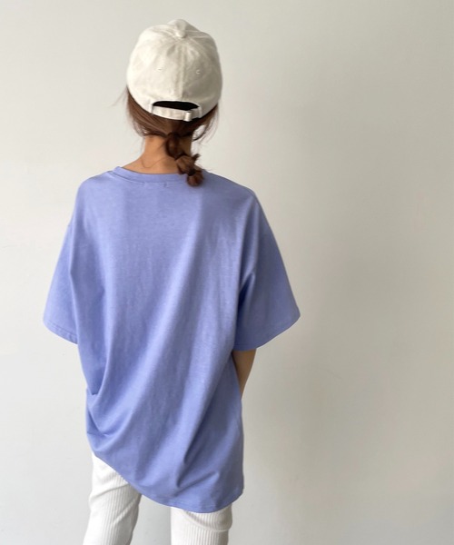 CANAL JEAN(キャナルジーン)の「via j(ヴィアジェイ) "Eighty Four"半袖Tシャツ(Tシャツ/カットソー・レディース・ベージュ/グリーン/ラベンダー・ONE SIZE)」の12枚目の写真