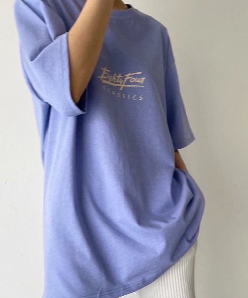 CANAL JEAN(キャナルジーン)の「via j(ヴィアジェイ) "Eighty Four"半袖Tシャツ(Tシャツ/カットソー・レディース・ベージュ/グリーン/ラベンダー・ONE SIZE)」の10枚目の写真