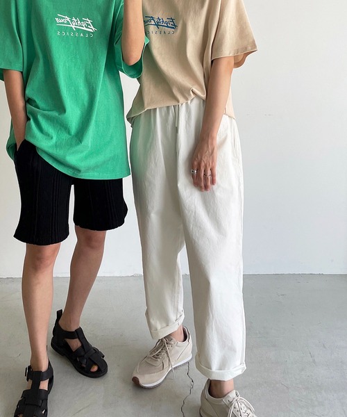 CANAL JEAN(キャナルジーン)の「via j(ヴィアジェイ) "Eighty Four"半袖Tシャツ(Tシャツ/カットソー・レディース・ベージュ/グリーン/ラベンダー・ONE SIZE)」の6枚目の写真