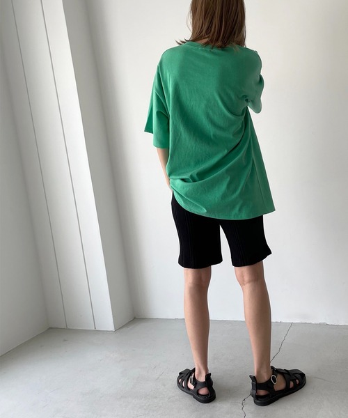 CANAL JEAN(キャナルジーン)の「via j(ヴィアジェイ) "Eighty Four"半袖Tシャツ(Tシャツ/カットソー・レディース・ベージュ/グリーン/ラベンダー・ONE SIZE)」の9枚目の写真