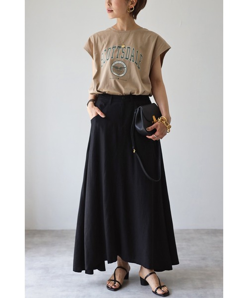 Bonjour Sagan（ボンジュールサガン）の「カレッジフレンチスリーブプルオーバー（Tシャツ/カットソー・レディース・ネイビー/アイボリー/ブラック/ベージュ・FREE）」の16枚目の写真