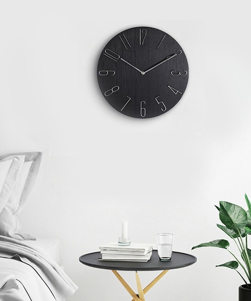 FL import collection（エフエルインポートコレクション）の「【壁掛け】軽量ウッドライククロックミニ（掛け時計・レディース・ホワイト/モカ/ブルーグレー/ブラック・FREE）」の2枚目の写真