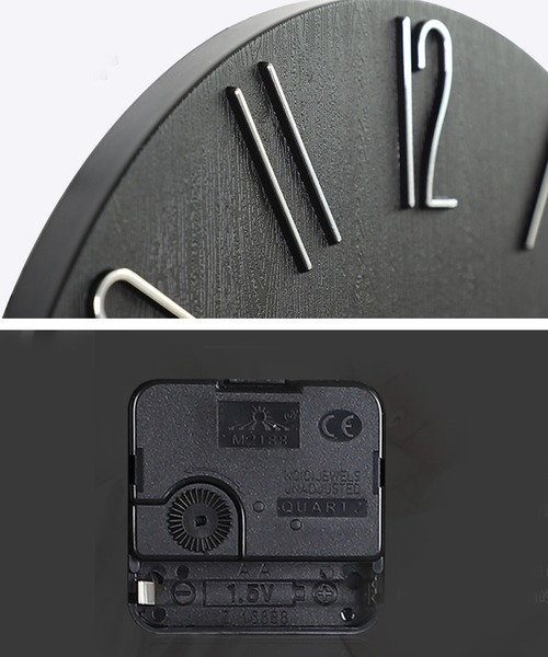 FL import collection（エフエルインポートコレクション）の「【壁掛け】軽量ウッドライククロックミニ（掛け時計・レディース・ホワイト/モカ/ブルーグレー/ブラック・FREE）」の6枚目の写真