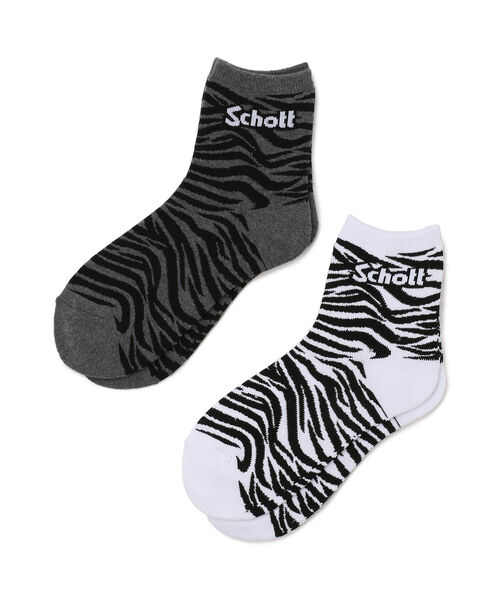 Schott ショット Zebra Socks ゼブラ ソックス ソックス 靴下 Schott ショット のファッション通販 Zozotown