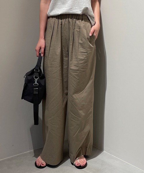 Fantastic Days(ファンタスティックデイズ)の「◇【FANTASTICDAYS】タイプライターワイドパンツ WOMEN(その他パンツ・レディース・ベージュ/ブラック・38/36)」の5枚目の写真