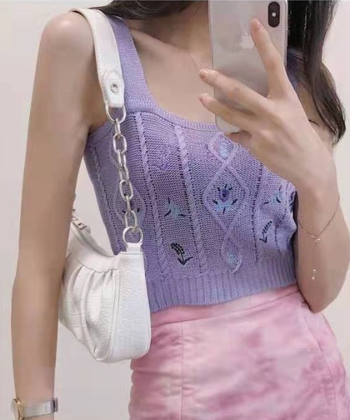 yuue' ( wear )（ユーイ）の「チェーンレザーショルダーバッグ（ショルダーバッグ・レディース・ホワイト/ブラック・FREE）」の8枚目の写真