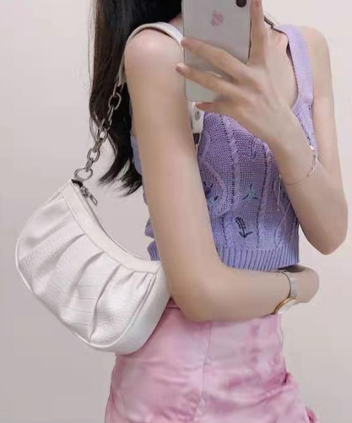 yuue' ( wear )（ユーイ）の「チェーンレザーショルダーバッグ（ショルダーバッグ・レディース・ホワイト/ブラック・FREE）」の13枚目の写真