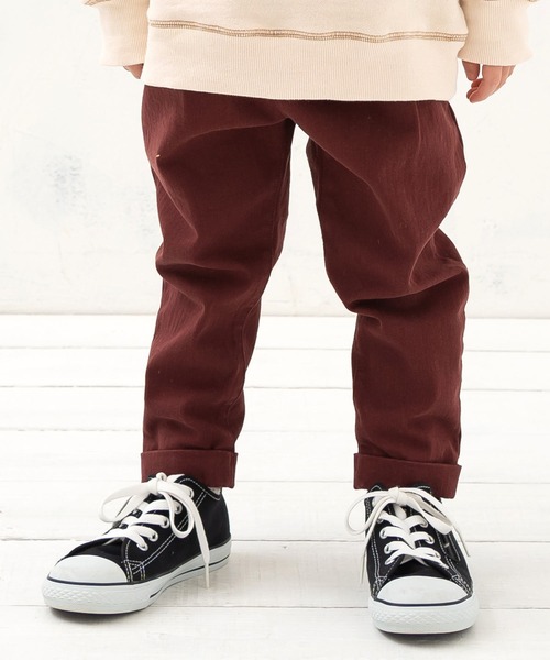 DILASH(ディラッシュ)の「スーパーストレッチヘリンボンパンツ(チノパンツ・キッズ・エンジ/ベージュ/ネイビー/チャコール・110/120/80/100/90/150/140/130)」の1枚目の写真