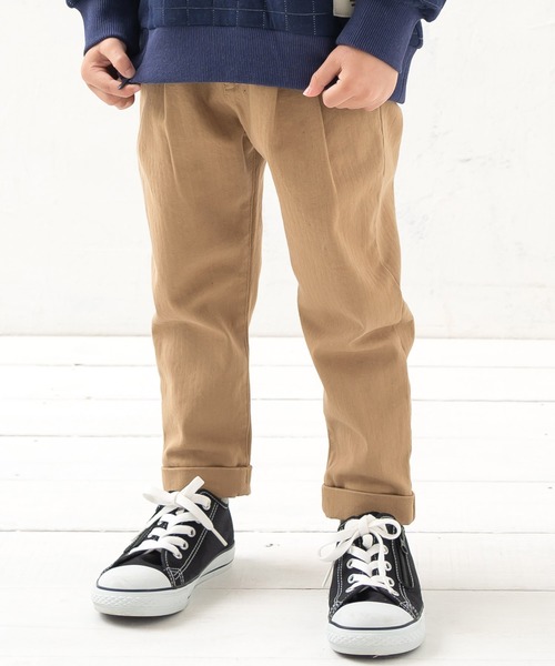 DILASH(ディラッシュ)の「スーパーストレッチヘリンボンパンツ(チノパンツ・キッズ・エンジ/ベージュ/ネイビー/チャコール・110/120/80/100/90/150/140/130)」の3枚目の写真