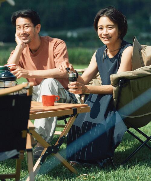 green label relaxing（グリーンレーベルリラクシング）の「ハッスイ UV Aライン ワンピース －撥水－－UVカット－（ワンピース・レディース・ネイビー/オリーブ/イエロー・FREE）」の15枚目の写真