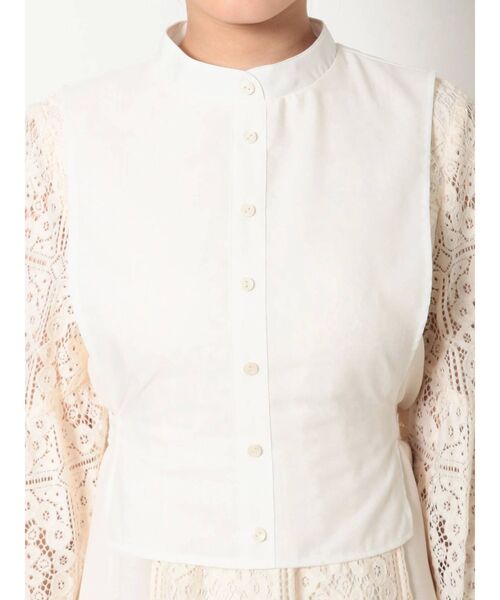 MERCURYDUO(マーキュリーデュオ)の「ボリュームスリーブレースコンビチュニック(シャツ/ブラウス・レディース・ブラウン/オフホワイト/ベージュ・FREE)」の19枚目の写真